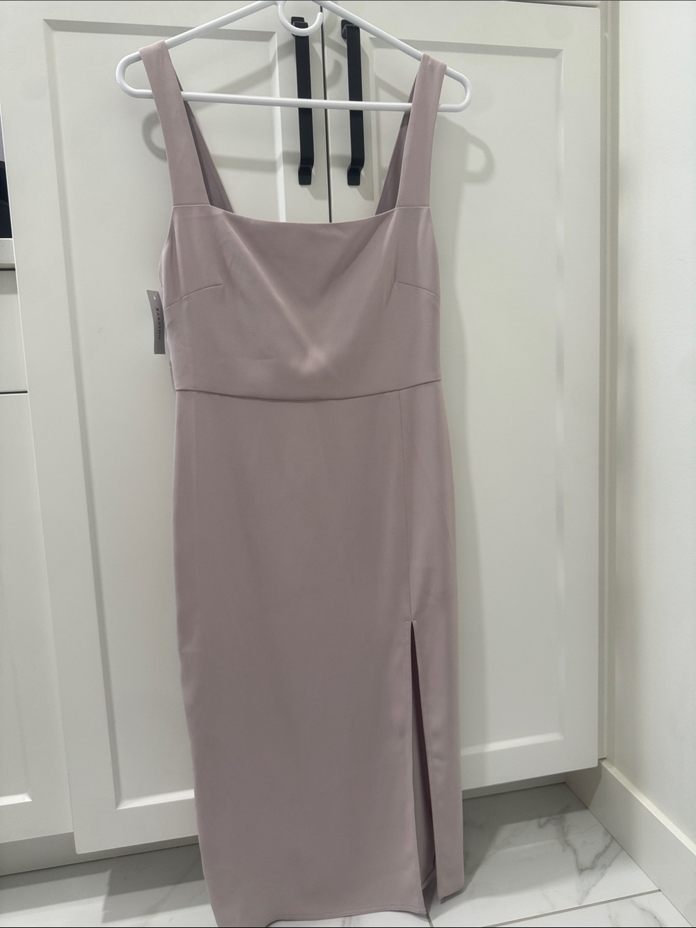 Babaton Square-Neck Midi Dress